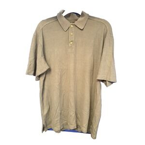 TOMMY BAHAMA Mens Polo Shirt M Gray‎ Silk Blend Golf Casual Luxury Comfort